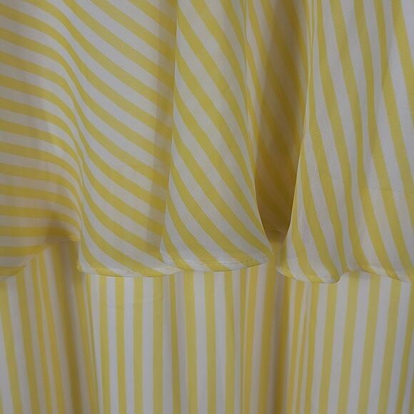 Gianni Bini Yellow And White Striped Maxi Dress - Picture 10 of 13